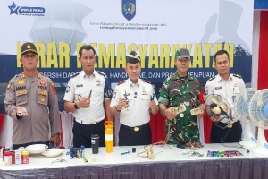 Komit Bersih Narkoba, Handphone dan Tindakan Penipuan,   Semua Blok Lapas Kelas IIA Digeledah Petugas Gabungan Alhasil Zero