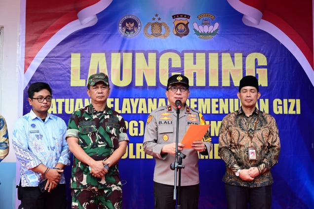 Wakapolda Jambi Resmikan Launching SPPG Jambi Timur, Polda Jambi Dukung Penuh Program Nasional Makan Bergizi Gratis