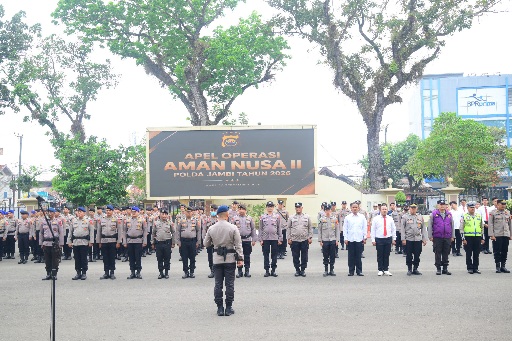 Apel Aman Nusa II 2026, Polda Jambi Perkuat Kesiapsiagaan Penanggulangan Karhutla