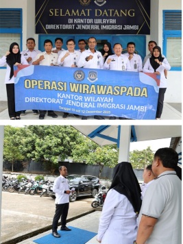 Kanwil Ditjen Imigrasi Jambi Laksanakan  Operasi  "WIRA WASPADA" Tahun 2025  